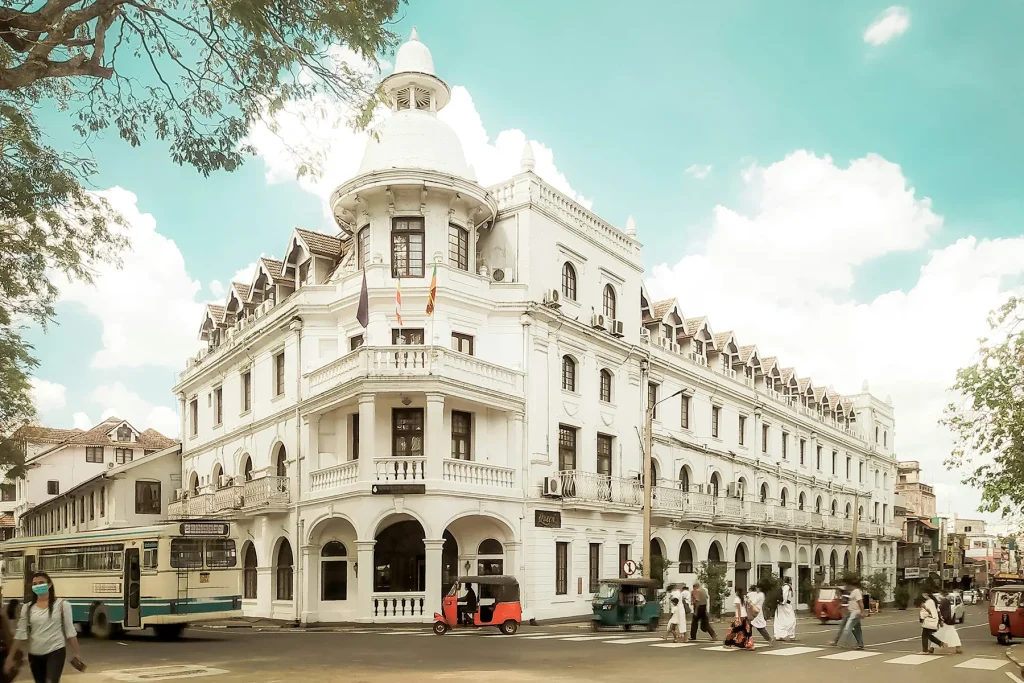 kandy city street scene queens hotel