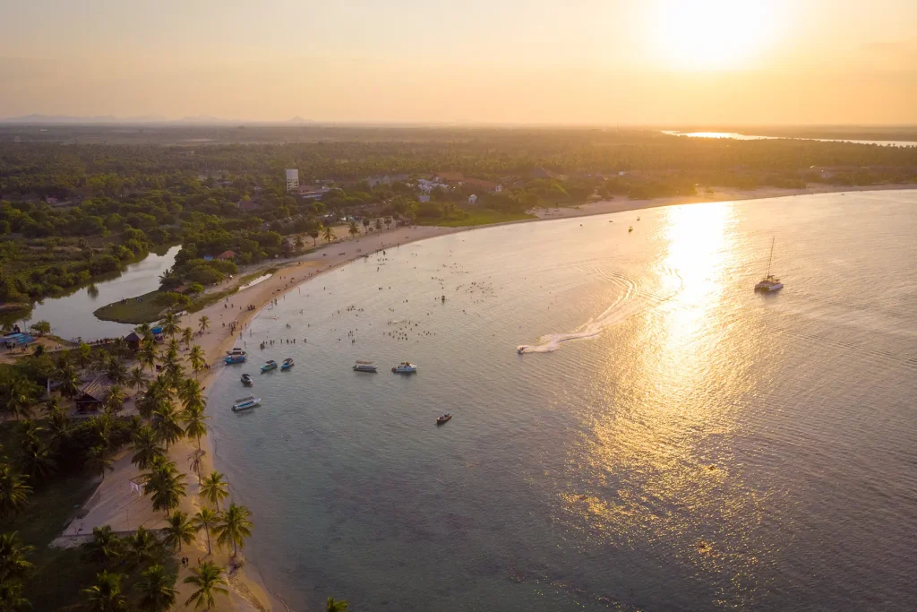 passikudah beach sri lanka aerial view